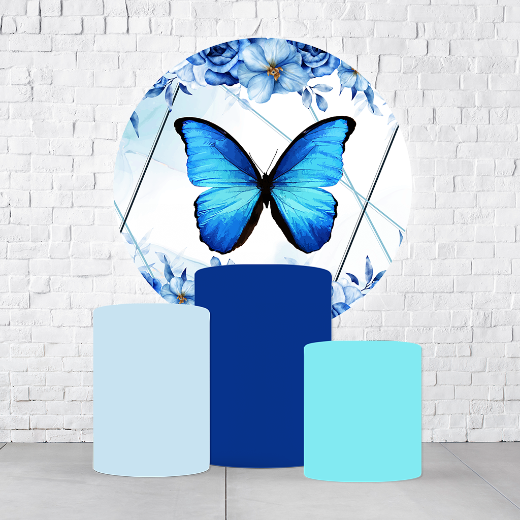 Kit Painel De Festa Borboleta + Trio De Cilindros Em Tecido - Imagem 2