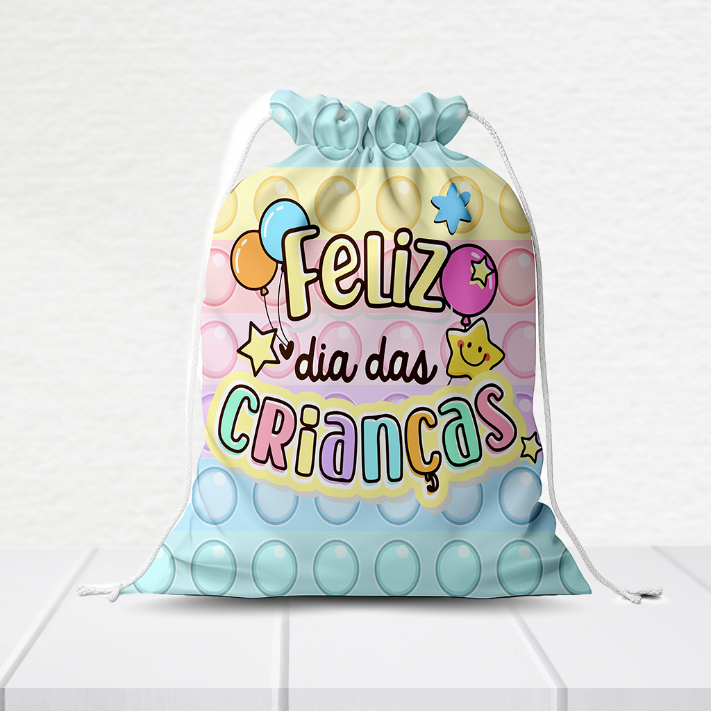 Sacolinha Personalizada Dia Das Crianças 20Cm X 15Cm