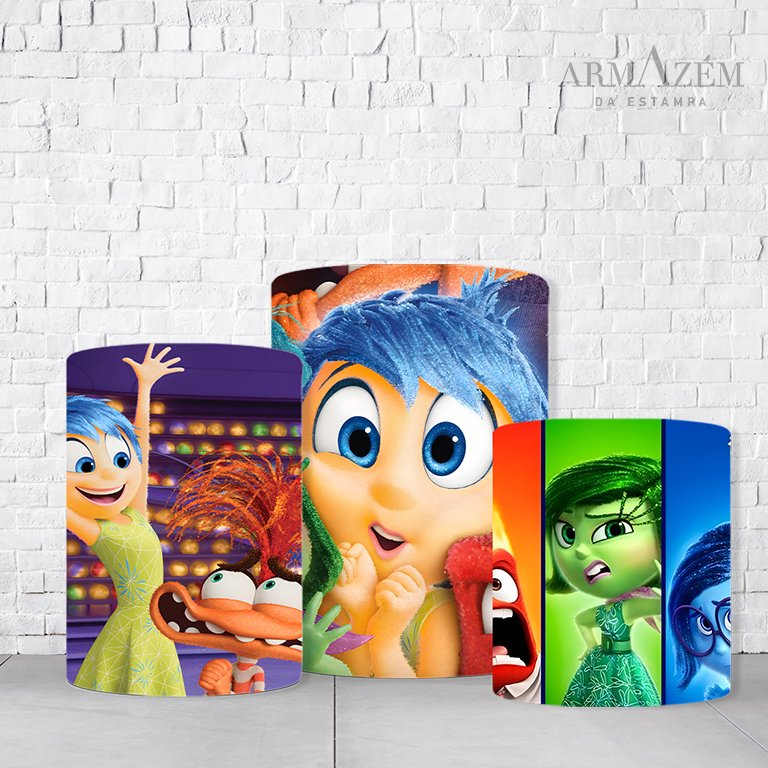 Trio de Cilindros Para Festas Divertidamente Em Tecido Helanca C/Elástico  TRIODE694