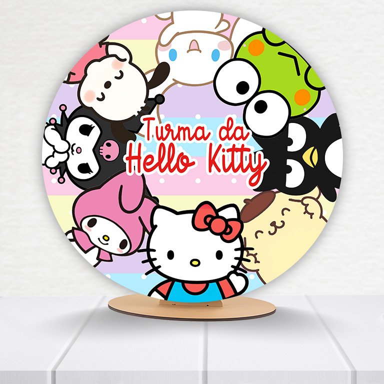 Painel Redondo 50x50 Hello Kitty - Imagem 13