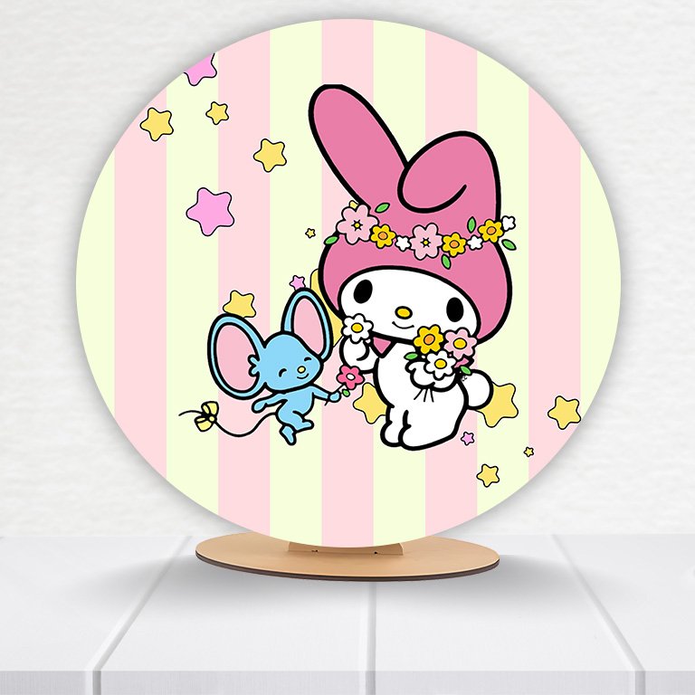 Painel Redondo 50x50 Hello Kitty - Imagem 17