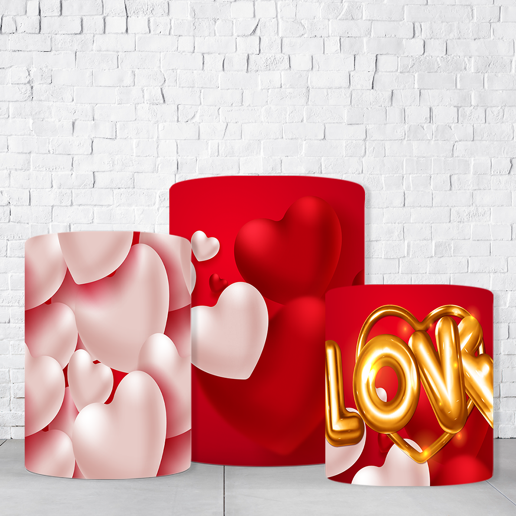 Trio de Cilindros Para Festas Dia Dos Namorados Em Tecido Helanca C/Elástico