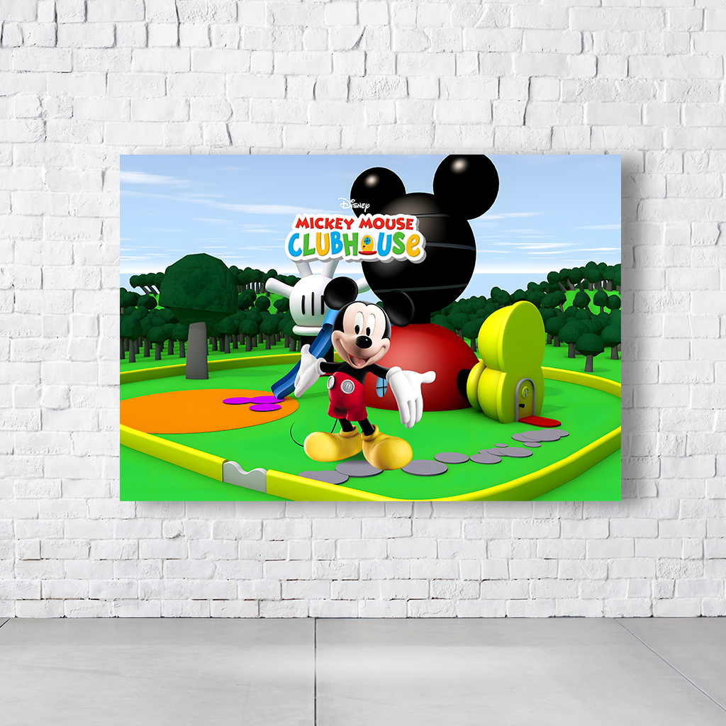 Painel Retangular Tema Mickey Em Tecido Oxford 100% Poliéster - Imagem 2