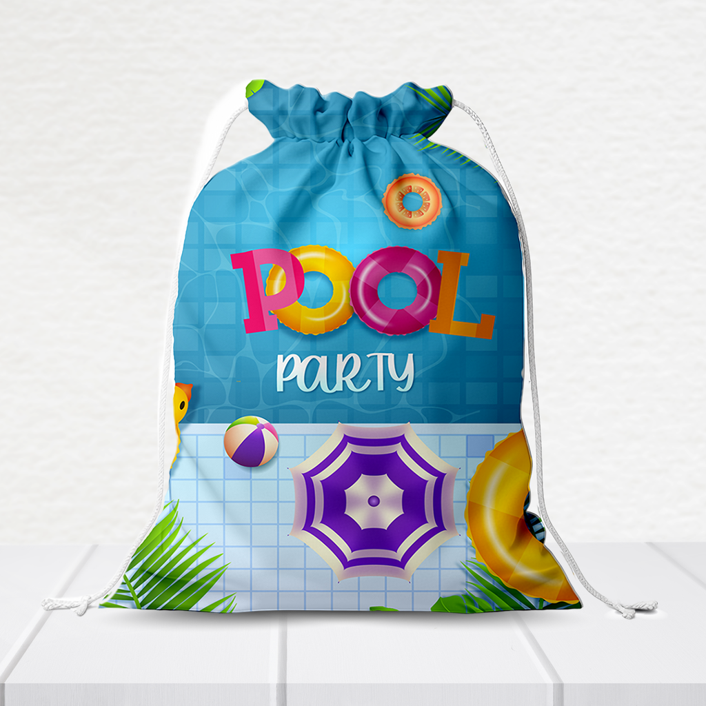 Sacolinha Personalizada Pool Party 20Cm X 15Cm