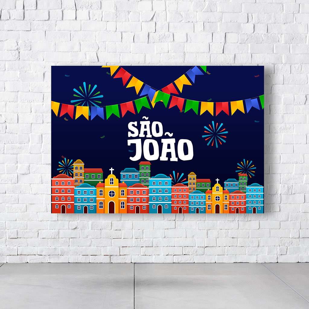 Painel Retangular Tema São João Em Tecido Oxford 100% Poliéster - Imagem 4