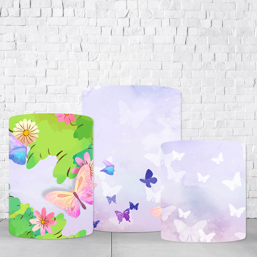 Trio de Cilindros Para Festas Jardim Encantado Em Tecido Helanca C/Elástico - Imagem 1