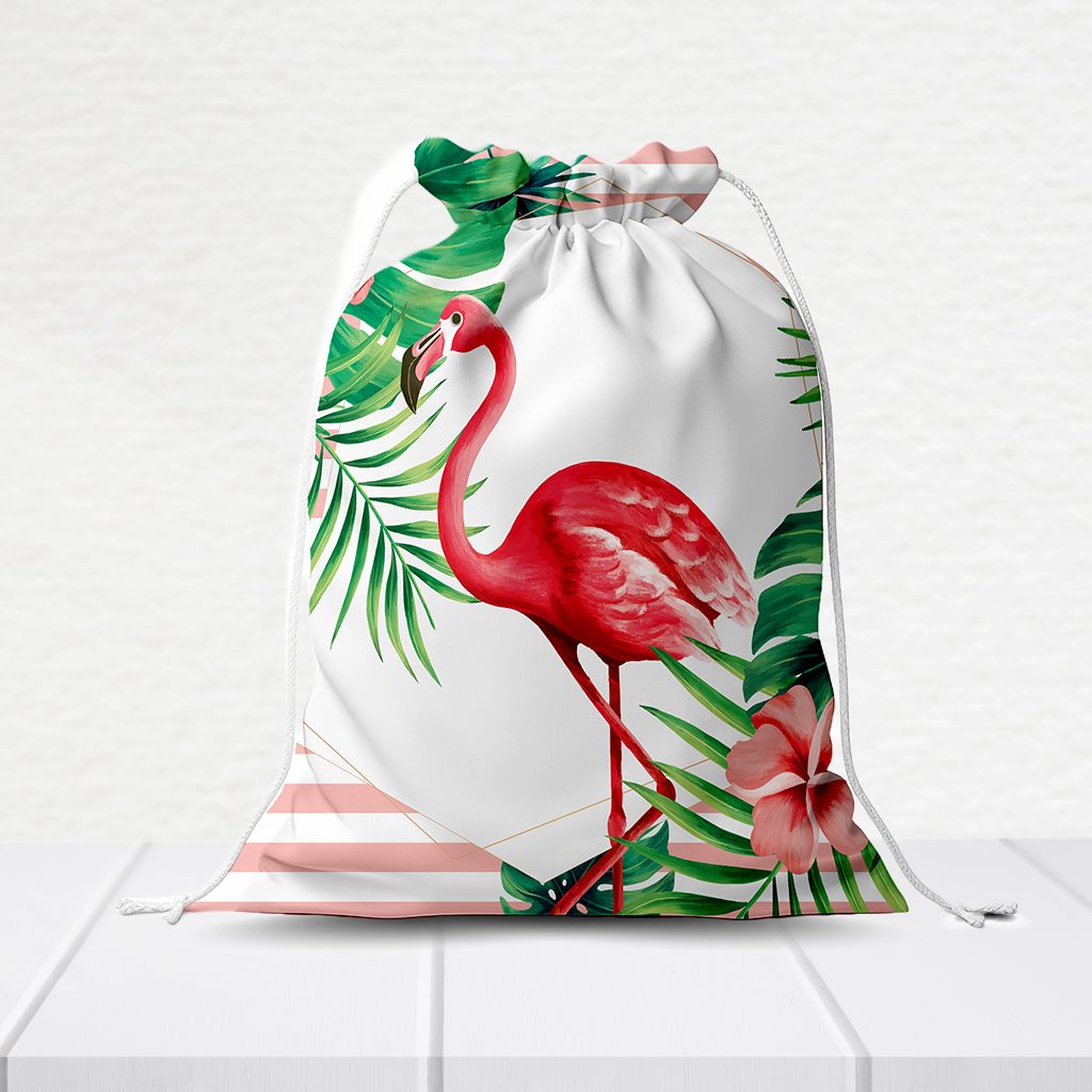 Sacolinha Personalizada Flamingo 20Cm X 15Cm