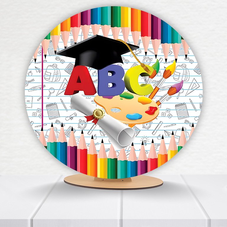 Painel Redondo ABC 50x50cm - Imagem 17