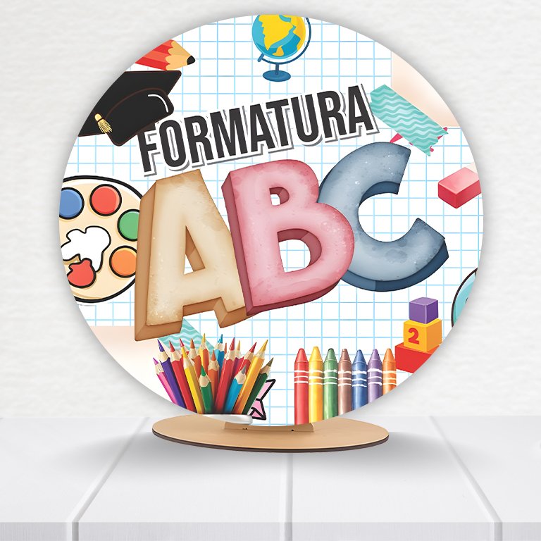 Painel Redondo ABC 50x50cm - Imagem 6
