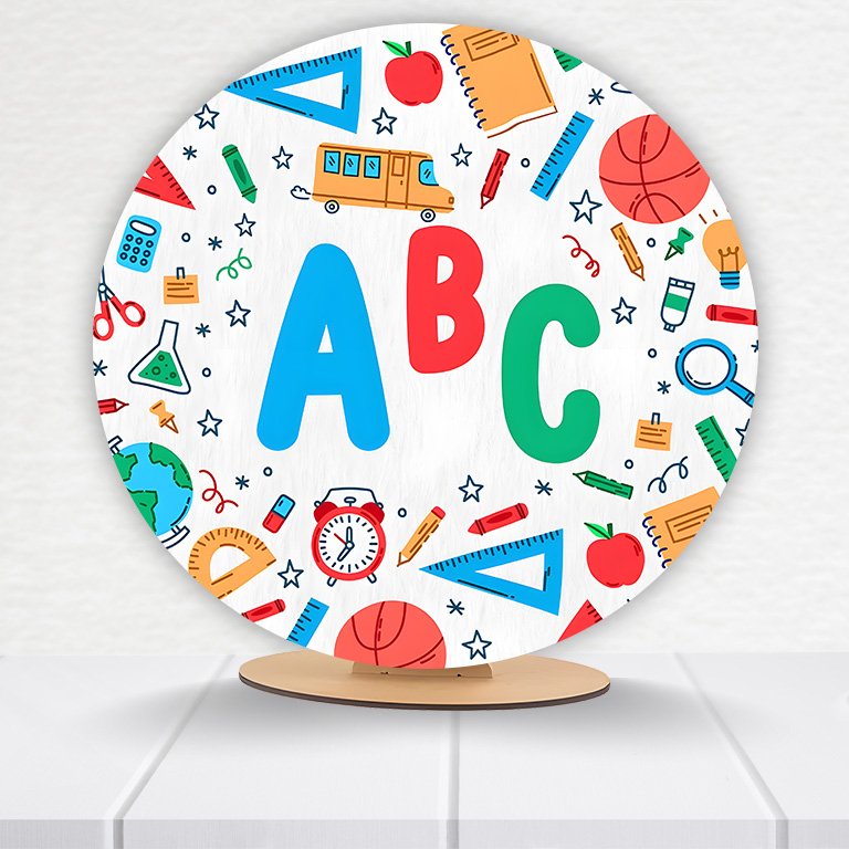 Painel Redondo ABC 50x50cm - Imagem 19