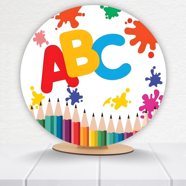 Painel Redondo ABC 50x50cm - Imagem 10