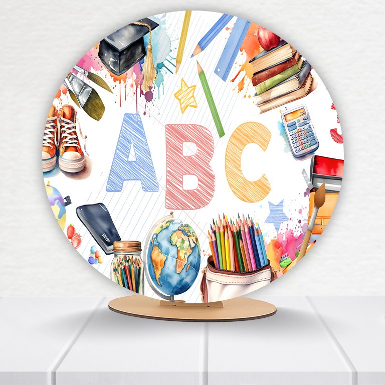Painel Redondo ABC 50x50cm - Imagem 2