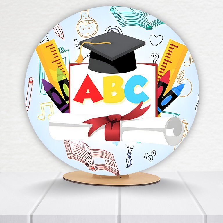 Painel Redondo ABC 50x50cm - Imagem 8