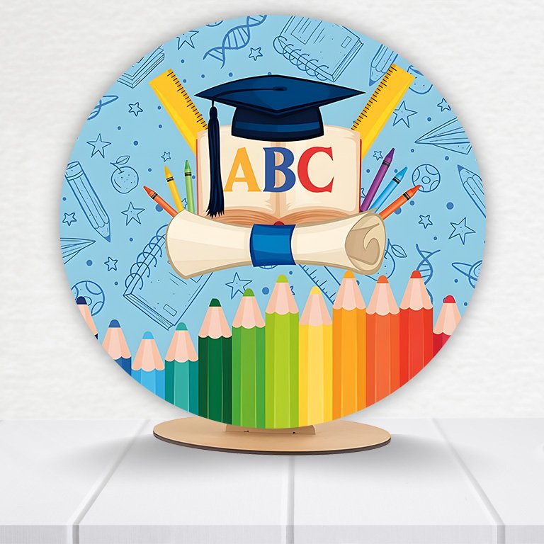 Painel Redondo ABC 50x50cm - Imagem 4