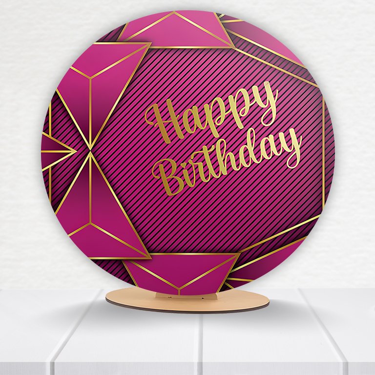 Painel Redondo Aniversário 50x50cm  PAINEL204 - Imagem 8