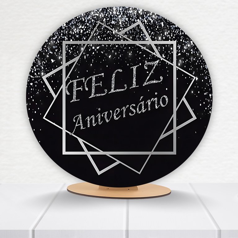 Painel Redondo Aniversário 50x50cm - Imagem 14