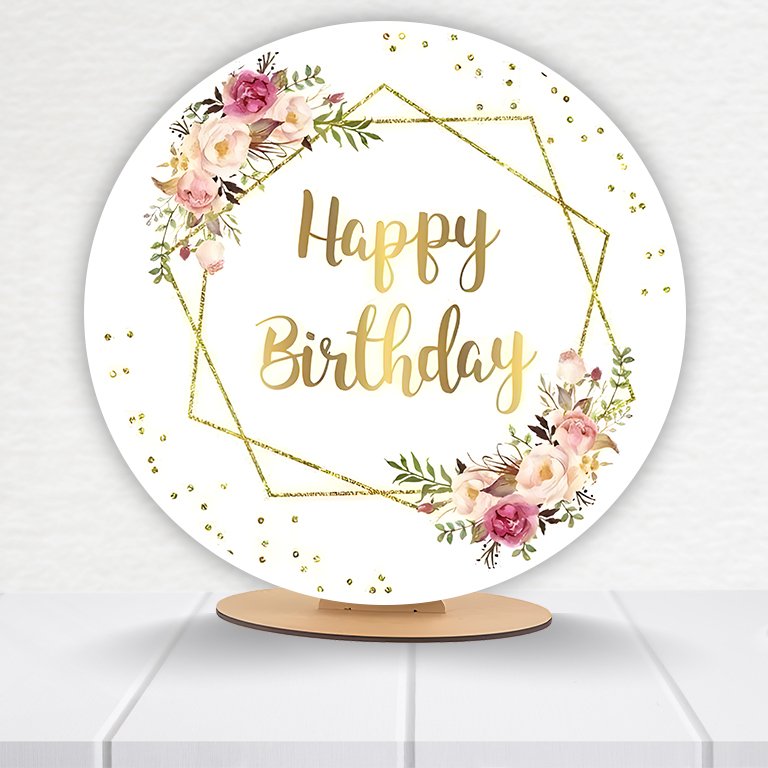 Painel Redondo Aniversário 50x50cm  PAINEL996 - Imagem 9