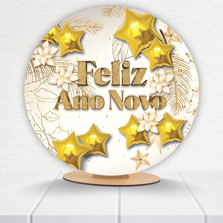 Painel Redondo Ano Novo 50x50cm  PAINEL419 - Imagem 6