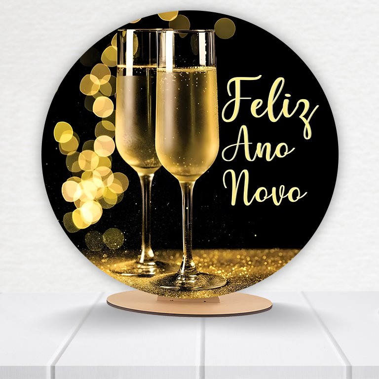 Painel Redondo Ano Novo 50x50cm  PAINEL419 - Imagem 12