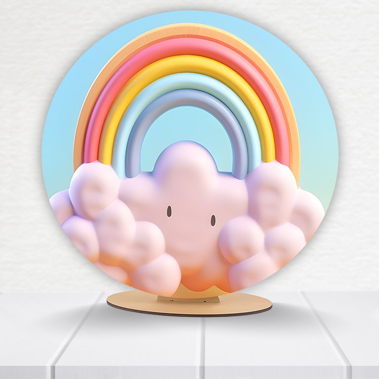 Painel Redondo Arco Íris 50x50cm - Imagem 6