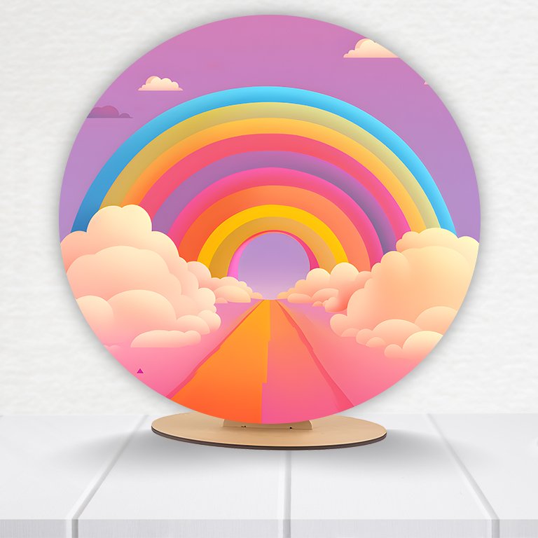 Painel Redondo Arco Íris 50x50cm - Imagem 5