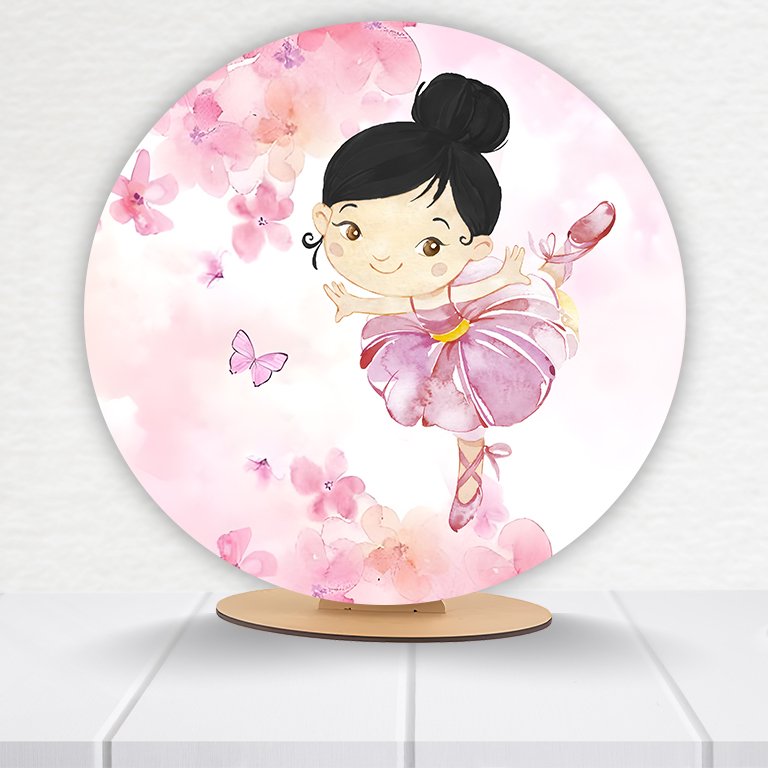 Painel Redondo Bailarina 50x50cm - Imagem 4
