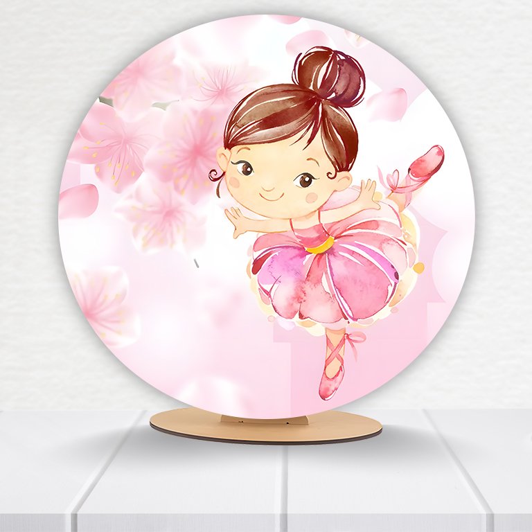 Painel Redondo Bailarina 50x50cm