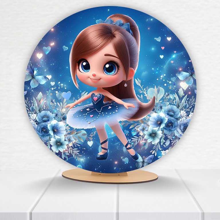 Painel Redondo Bailarina 50x50cm  PAINEL492