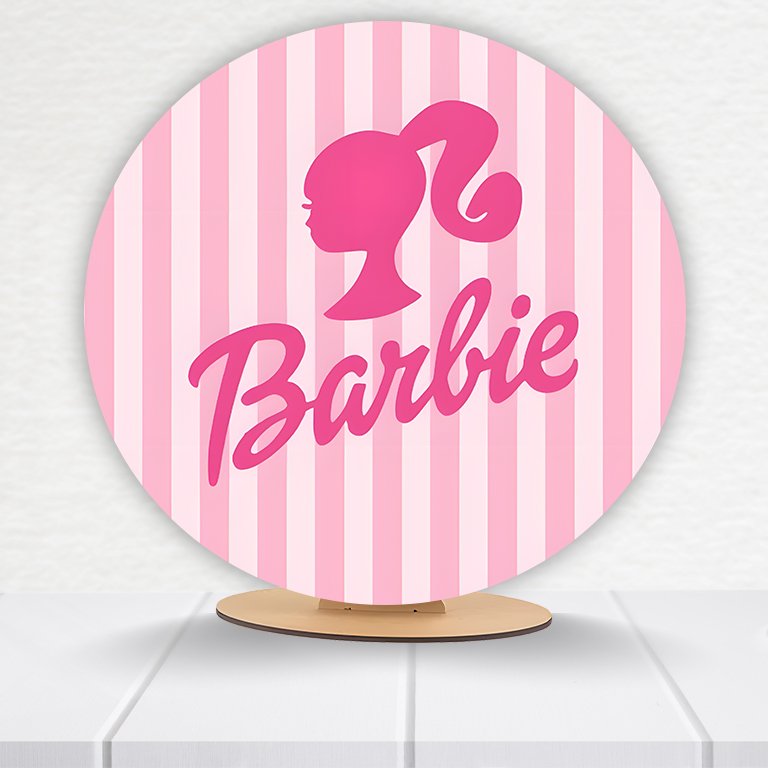 Painel Redondo Barbie 50x50cm - Imagem 12