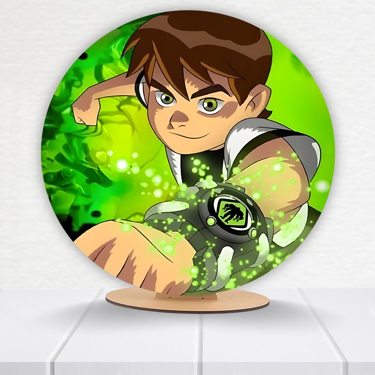Painel Redondo Ben 10 50x50cm  PAINEL186 - Imagem 3