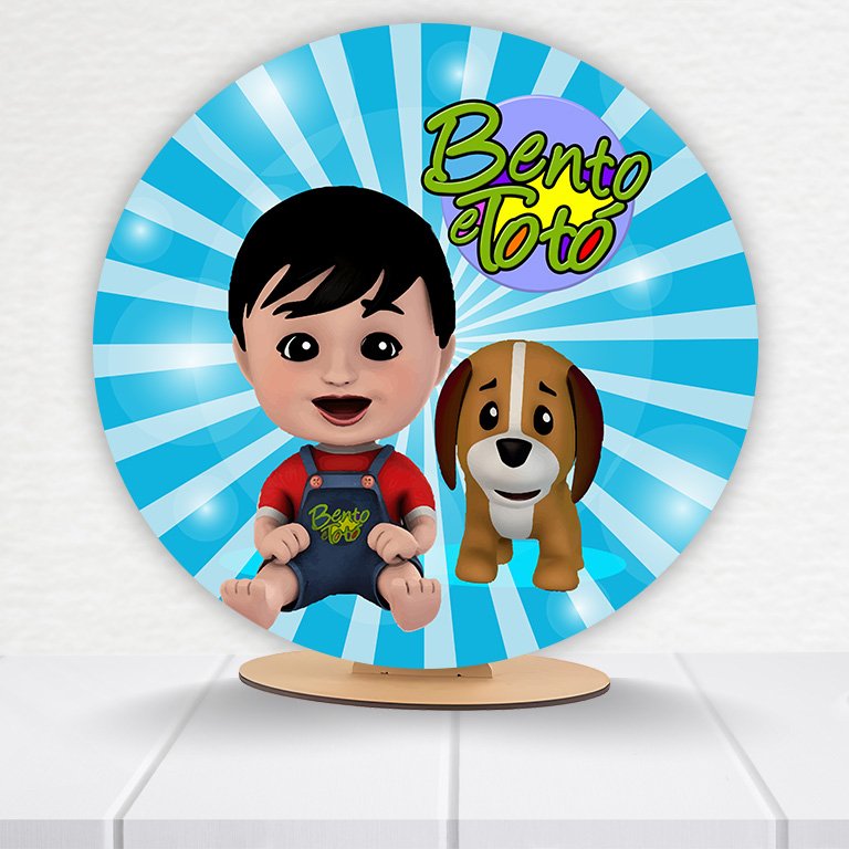 Painel Redondo Bento e Totó 50x50cm - Imagem 8