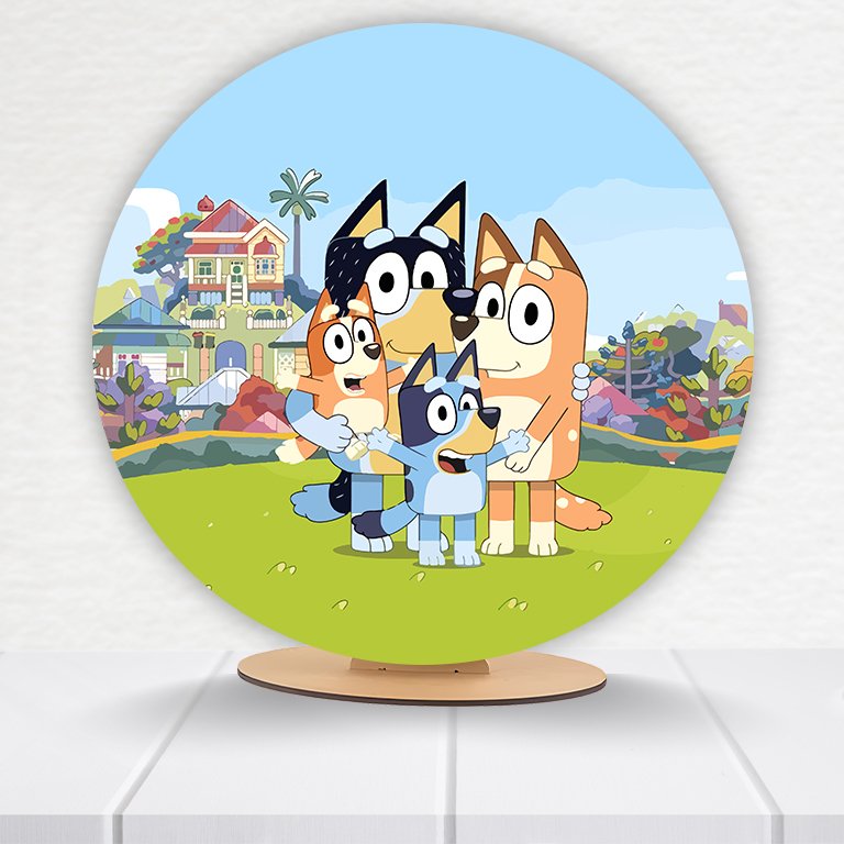 Painel Redondo Bluey 50x50cm - Imagem 10