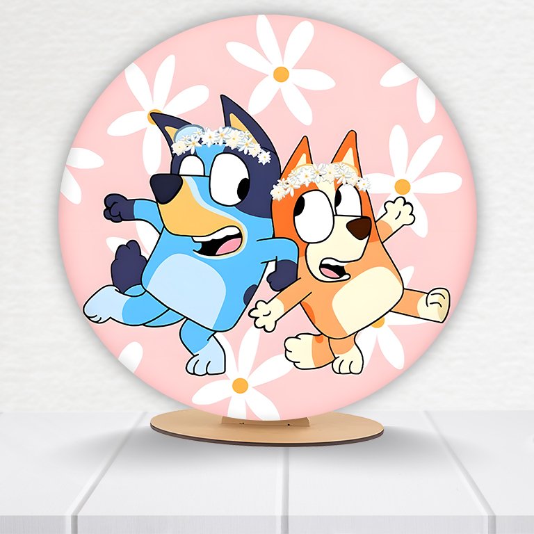 Painel Redondo Bluey 50x50cm - Imagem 6