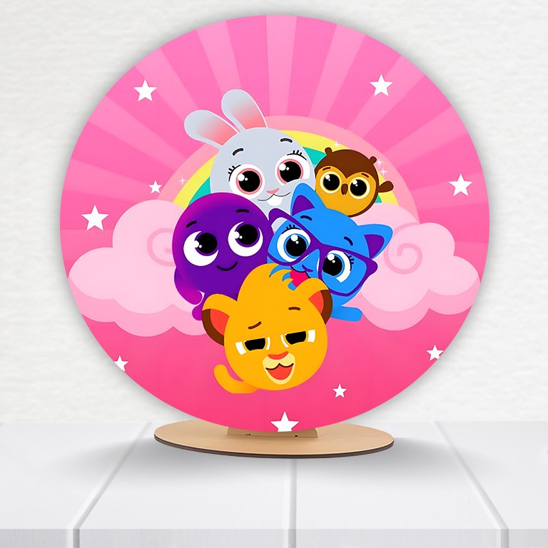 Painel Redondo Bolofofos 50x50cm - Imagem 3