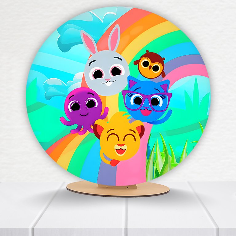 Painel Redondo Bolofofos 50x50cm - Imagem 2