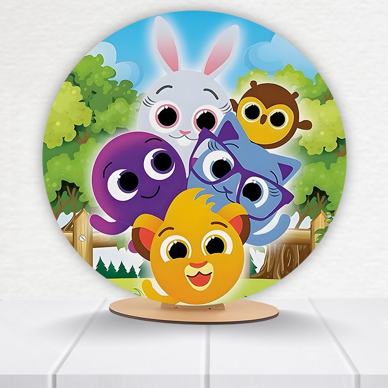 Painel Redondo Bolofofos 50x50cm - Imagem 4