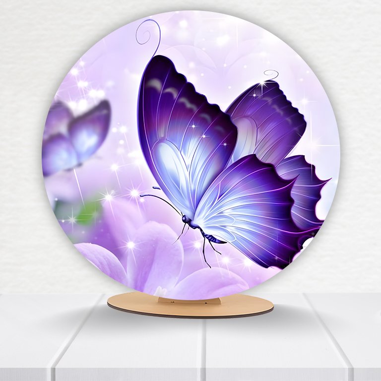 Painel Redondo Borboleta 50x50cm - Imagem 19