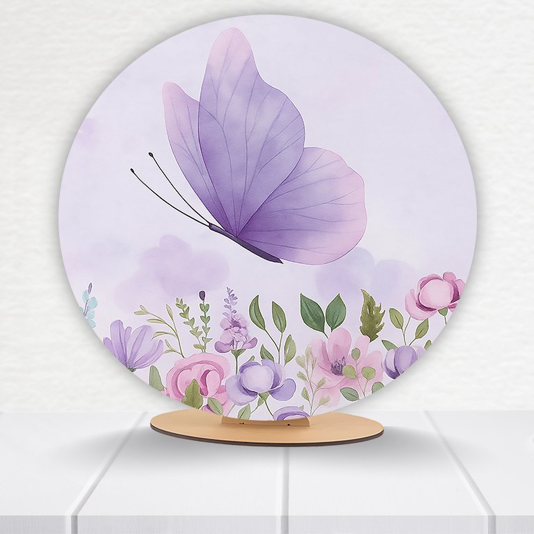 Painel Redondo Borboleta 50x50cm - Imagem 18