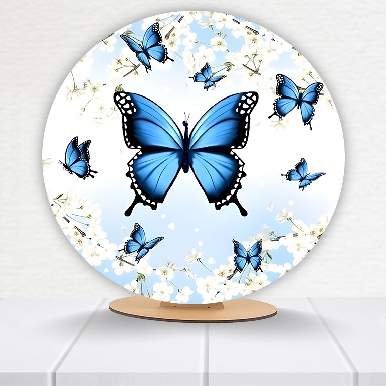 Painel Redondo Borboleta 50x50cm - Imagem 2