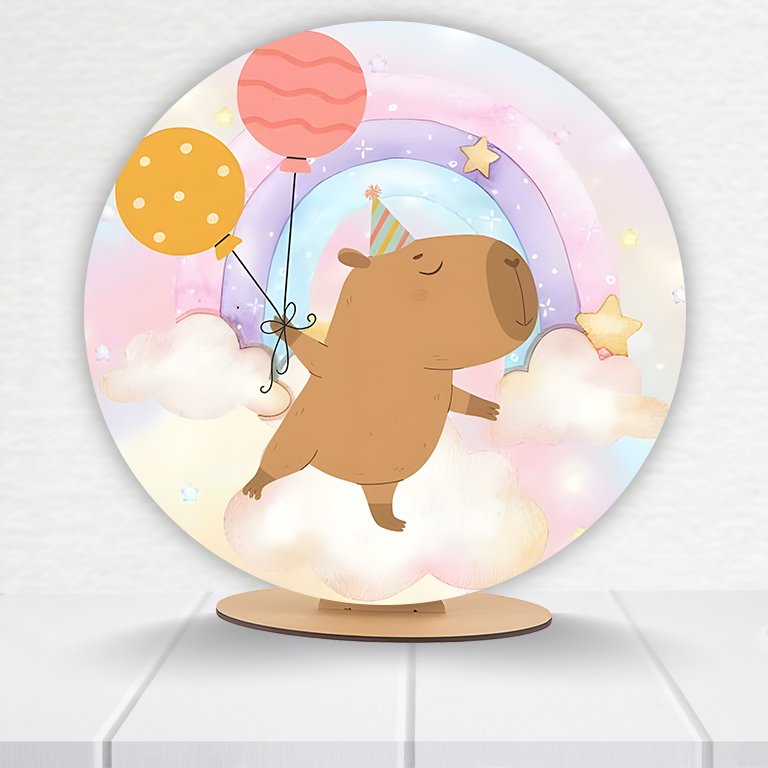 Painel Redondo Capivara 50x50cm - Imagem 12