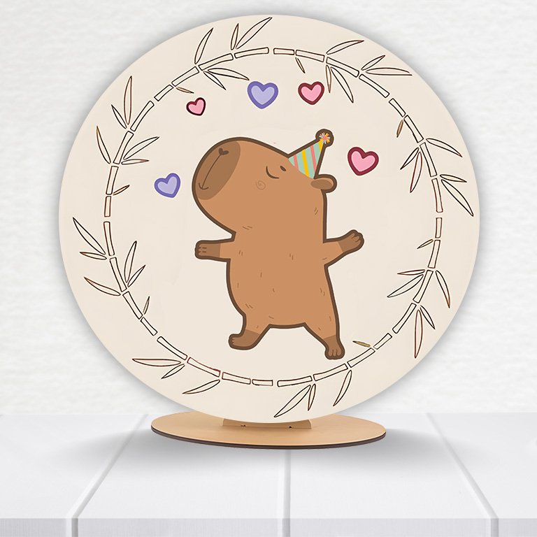 Painel Redondo Capivara 50x50cm - Imagem 16