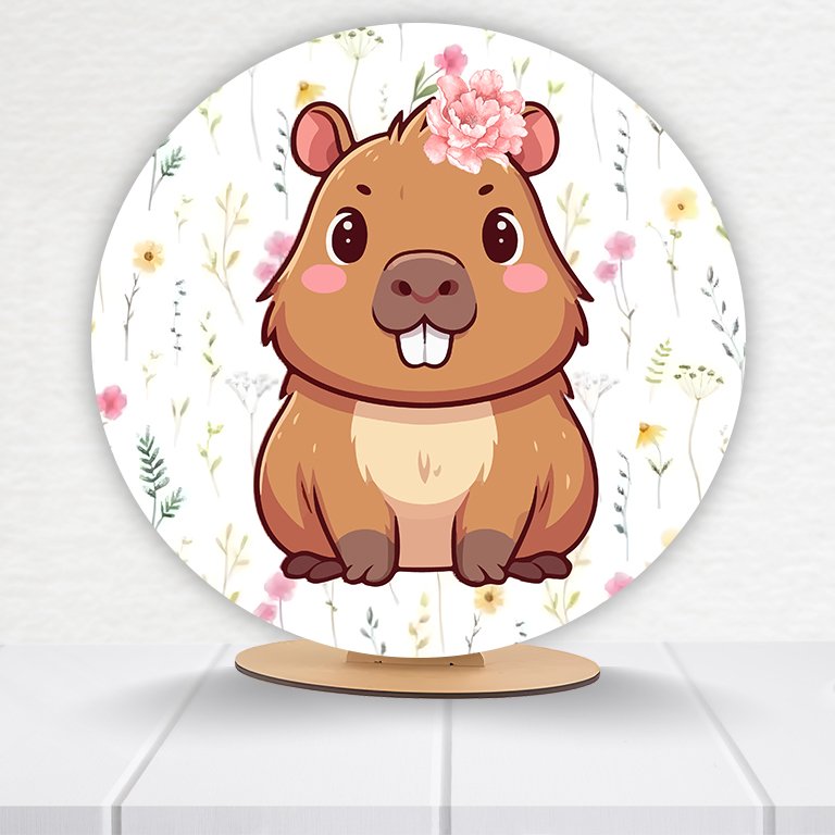 Painel Redondo Capivara 50x50cm - Imagem 6