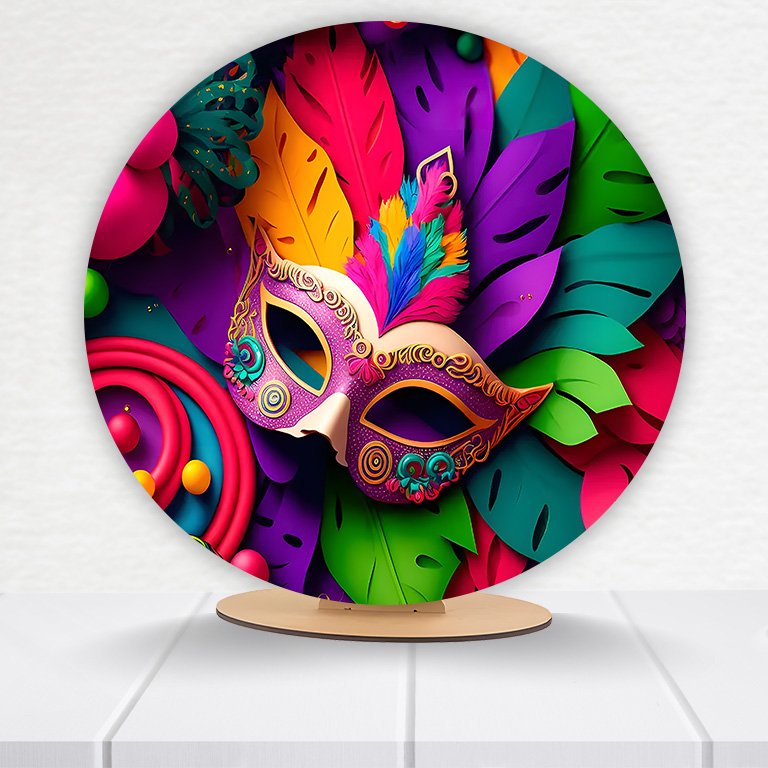 Painel Redondo Carnaval 50x50cm - Imagem 5