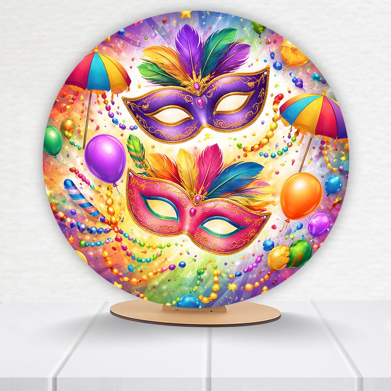 Painel Redondo Carnaval 50x50cm - Imagem 2