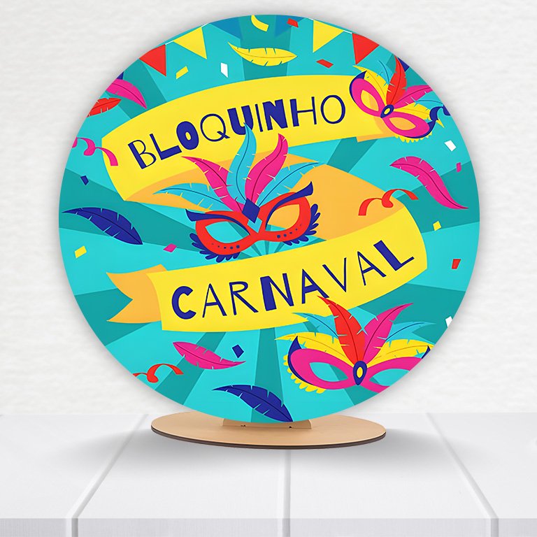 Painel Redondo Carnaval 50x50cm - Imagem 3