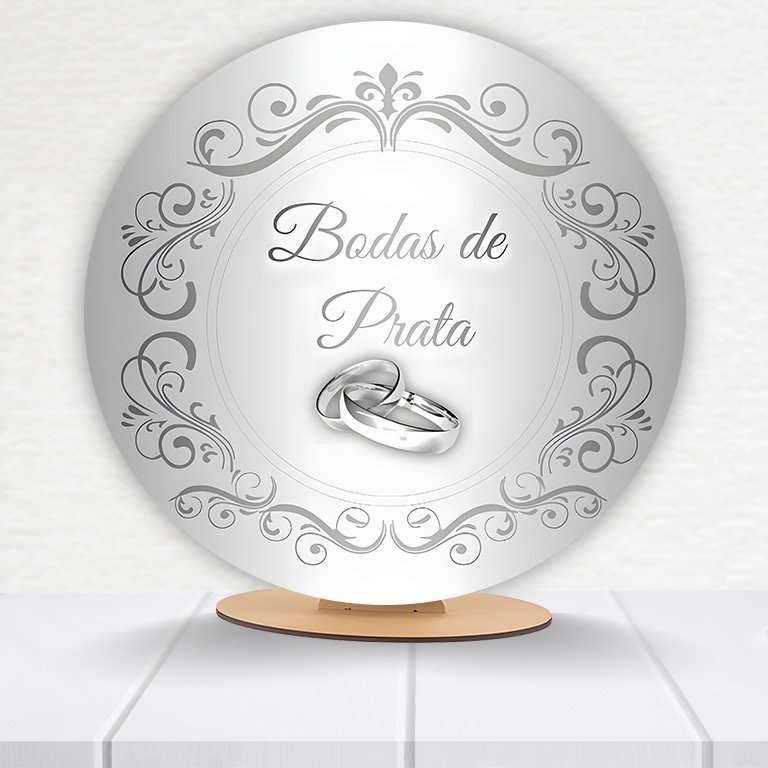 Painel Redondo Casamento 50x50cm - Imagem 7