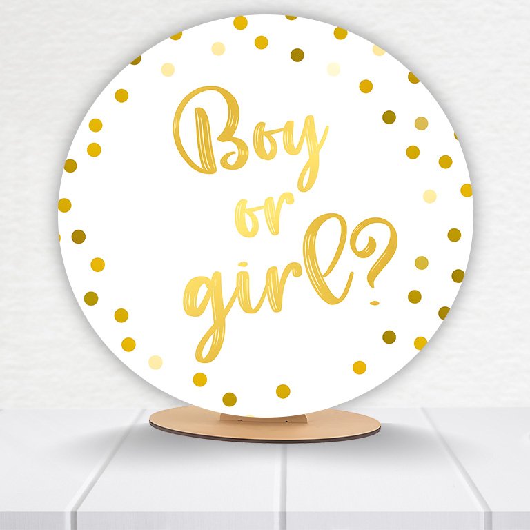 Painel Redondo Chá Revelação 50x50cm - Imagem 5