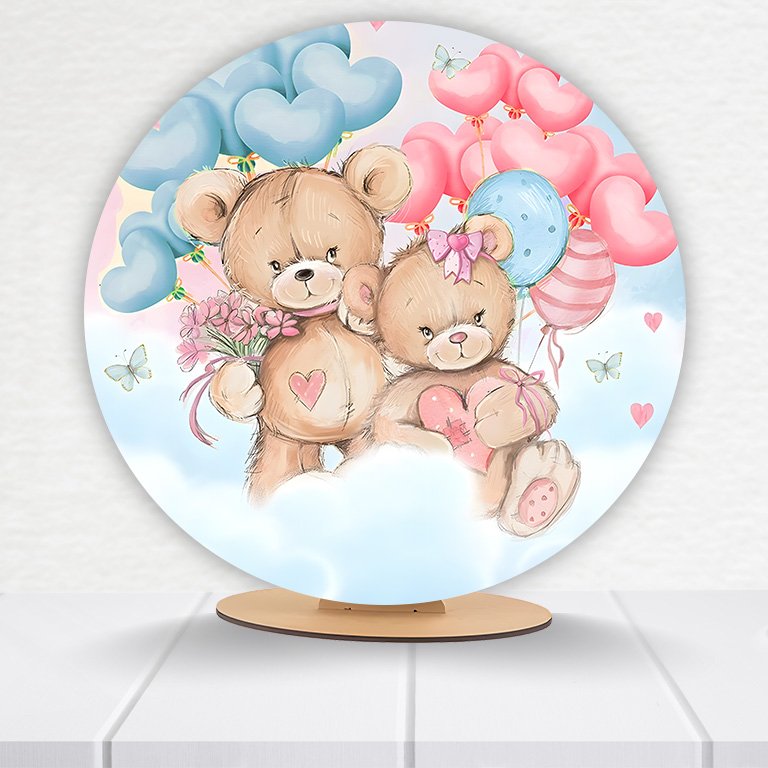 Painel Redondo Chá Revelação 50x50cm - Imagem 10