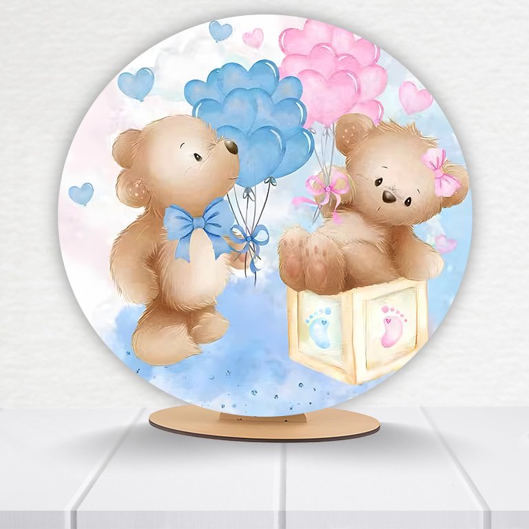 Painel Redondo Chá Revelação 50x50cm - Imagem 2