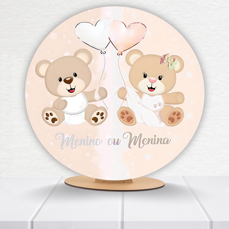 Painel Redondo Chá Revelação 50x50cm - Imagem 8